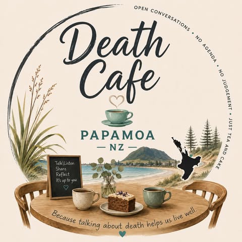 Death Cafe in Papamoa, New Zealand community artwork
