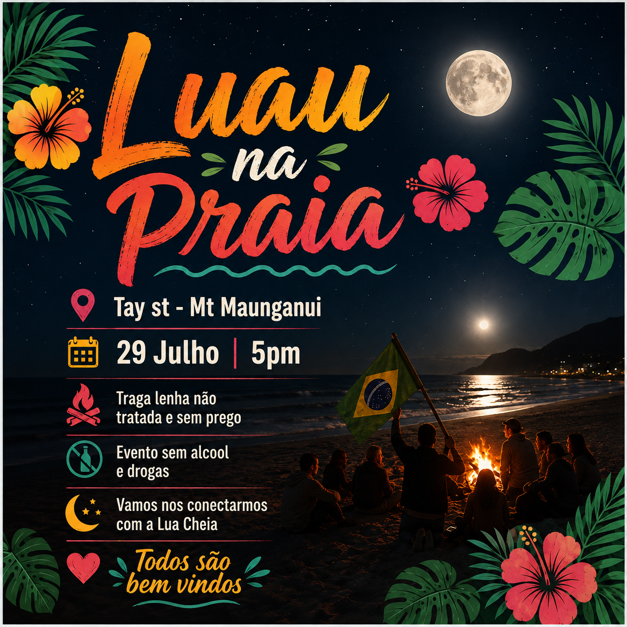 Lual na Praia community gathering artwork